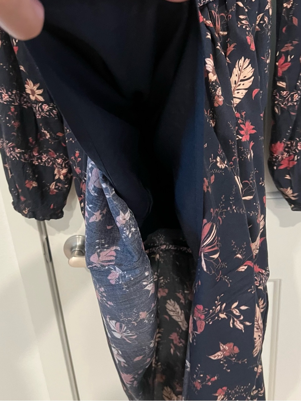 Faherty Boho Maxi Dress‎ belted floral bohemian Large floral Cottagecore Peasant - Picture 8 of 10